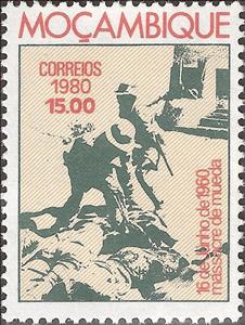 Stamp, Demonstrators & colonial troops, Mozambique,  , Military Forces, Army