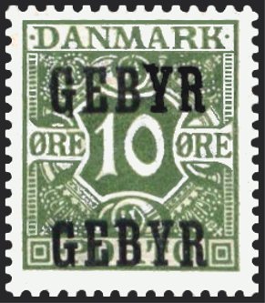 Overprint “GEBYR”