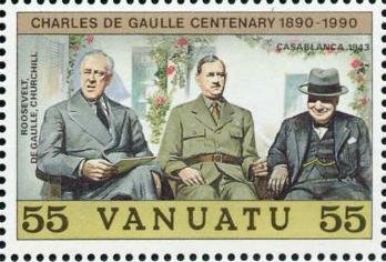 Roosevelt, de Gaulle and Churchill in Casablanca
