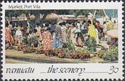 Stamp, Marketplace, Port Vila, Vanuatu,  , Landscapes
