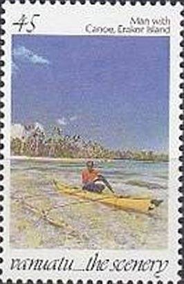Man in Canoe, Island Erakor