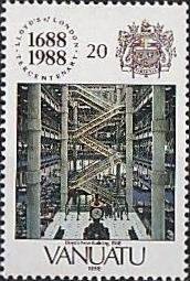 Stamp, New Administration Building, Vanuatu,  , Ships