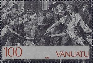 Stamp, Revolt of the French Troops in Nancy, Vanuatu,  , Politics, Revolutions