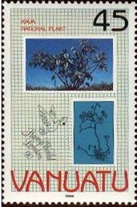 Stamp, Kawa (Piper methysticum), Vanuatu,  , Plants (Flora)