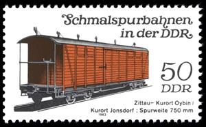 Stamp, Zittau - Kurort Oybin / Jonsdorf, Germany, Democratic Republic,  , Railways