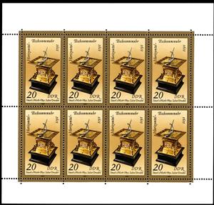 Mini Sheet, Horizontal-Tischsonnenuhr, Germany, Democratic Republic,  , Sundials