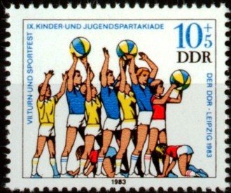 Stamp, Exercise Ball, Germany, Democratic Republic,  