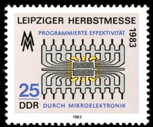 Stamp, Microchip, Germany, Democratic Republic,  