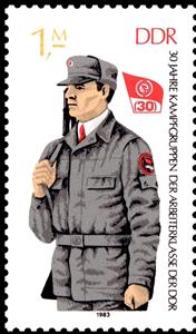 Stamp, Member of the fighting groups, Germany, Democratic Republic,  
