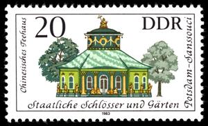 Stamp, Chinese Tea House, Germany, Democratic Republic,  