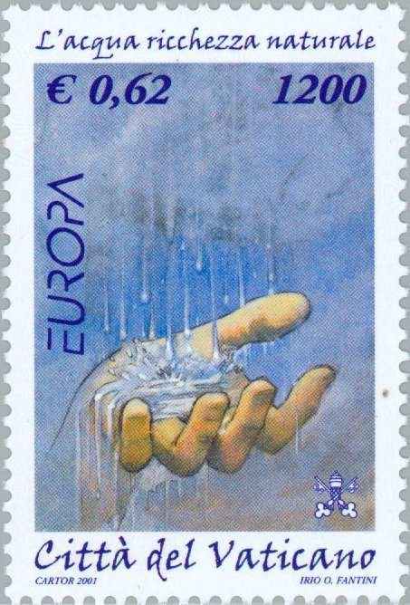 Hand collecting rain water