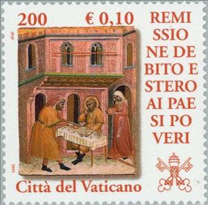 Stamp, Feed the hungry, Vatican City,  , Special Occasions, Paintings