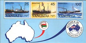 Souvenir Sheet, As No. 683-85, Vanuatu,  , Ships