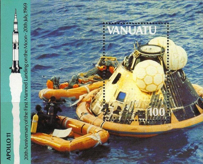 Apollo 17 Space Capsule in the Ocean