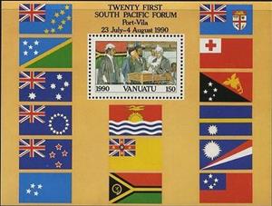 Souvenir Sheet, W. H. Lini, Prime Minister, Vanuatu,  