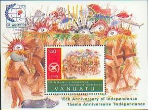 Souvenir Sheet, Dancers from the Banks Islands, Vanuatu,  