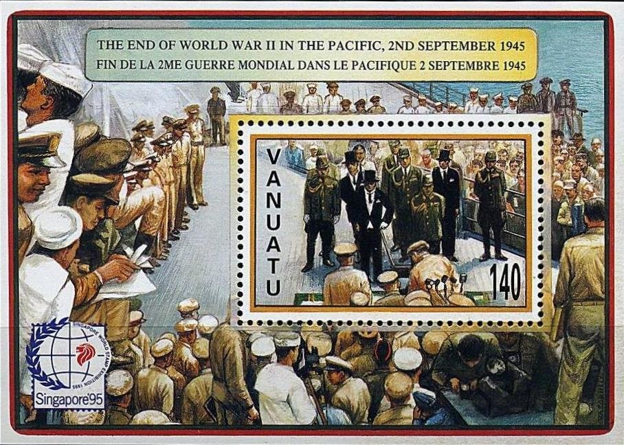 Signing of the Japanese Surrender on the American Battleship