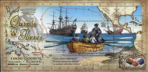 Souvenir Sheet, Pedro Fernandes de Queirós landed with his Fleet to Vanuatu, Vanuatu,  
