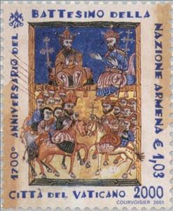 Stamp, King Tiridates and Constantine, Vatican City,  , Famous People, Commemoration, Saints, Anniversaries and Jubilees