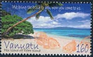 Stamp, Küste von Pele, Vanuatu,  , Landscapes, Tourism