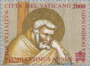 Stamp, St. Joseph, Vatican City,  , Biblical Accounts, Christmas, Frescos