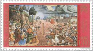 Stamp, Restoration of the Sistine Chapel, Vatican City,  , Biblical Accounts, Paintings
