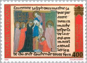 Stamp, The Deposition from the Cross, Vatican City,  , Biblical Accounts, Miniatures, Holy Year