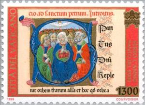Stamp, Pentecost, Vatican City,  , Biblical Accounts, Miniatures, Holy Year