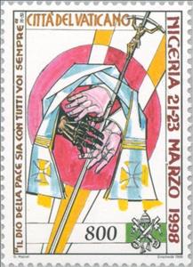 Stamp, World Journeys Pope Johannes Paulus II, Vatican City,  , Popes