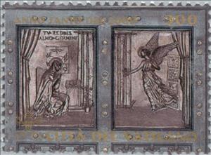 Stamp, Annunciation and Angelo, Vatican City,  , Biblical Accounts, Holy Year