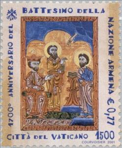Stamp, St. Gregory Illuminator, Vatican City,  , Famous People, Commemoration, Saints, Anniversaries and Jubilees