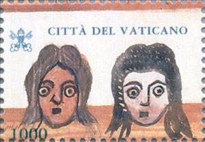 Stamp, Masks, Vatican City,  , Special Occasions, Masks