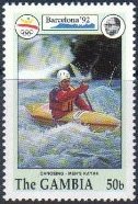 Stamp, Whitewater kayaking, Men, Gambia,  , Olympic Games, Canoeing