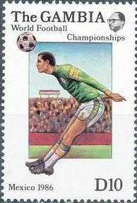 Stamp, Heading the Ball, Gambia,  , Football (Soccer)