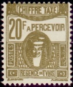 Stamp, Carthaginian goddess, Tunisia,  