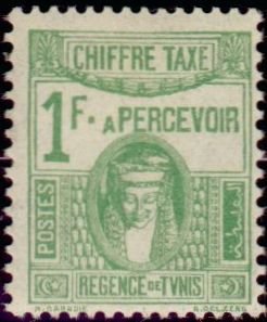 Stamp, Carthaginian goddess, Tunisia,  