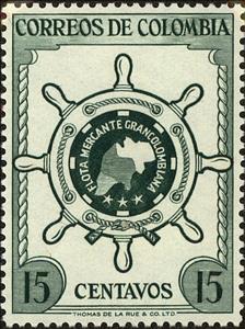 Stamp, Fleet Emblem, Colombia,  