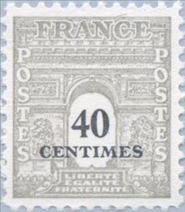 Stamp, Arc de Triomphe, France,  , Monuments, Buildings