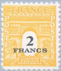 Stamp, Arc de Triomphe, France,  , Monuments, Buildings