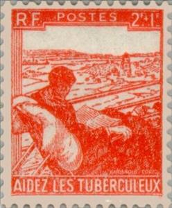 Stamp, The benefit of tuberculosis, France,  , Healthcare, Tuberculosis / TBC
