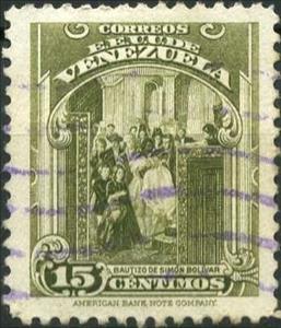 Stamp, 110 Anniversary of the death of Simón Bolívar, Venezuela,  