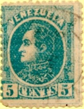 Stamp, Effigy of Simón Bolívar, Venezuela,  