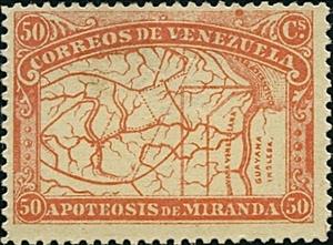 Stamp, Anniversary death of Francisco de Miranda, Venezuela,  