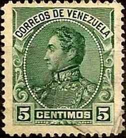 Stamp, Effigy of Simón Bolívar, Venezuela,  