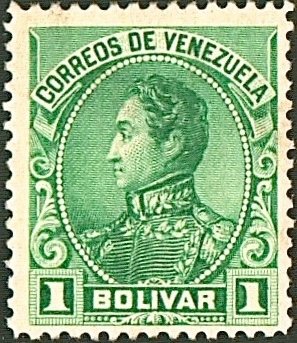 Stamp, Effigy of Simón Bolívar, Venezuela,  