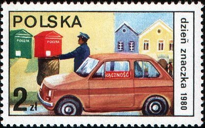 Stamp, Mail Pick-up, Poland,  , Stamp Day