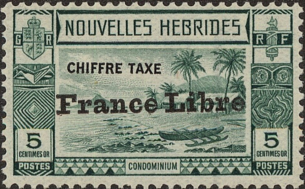 As No. 110 with Imprint "FRANCE LIBRE" - New HEBRIDES