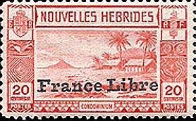As No. 113 with Imprint "FRANCE LIBRE" - New HEBRIDES