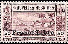 As No. 117 with Imprint "FRANCE LIBRE" - New HEBRIDES