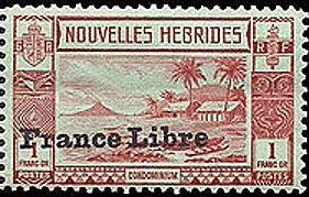 As No. 118 with Imprint "FRANCE LIBRE" - New HEBRIDES